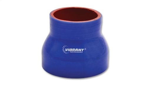 Bild på Vibrant 4 Ply Reinforced Silicone Transition Connector - 3in I.D. x 3.25in I.D. x 3in long (BLUE)