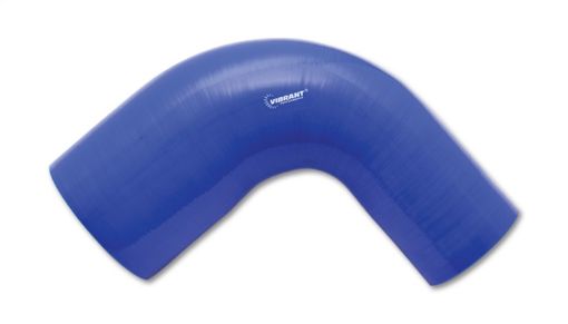 Bild på Vibrant 4 Ply Reinforced Silicone 90 degree Transition Elbow 2in ID x 2.5in I.D. 90 deg. Elbow BLUE