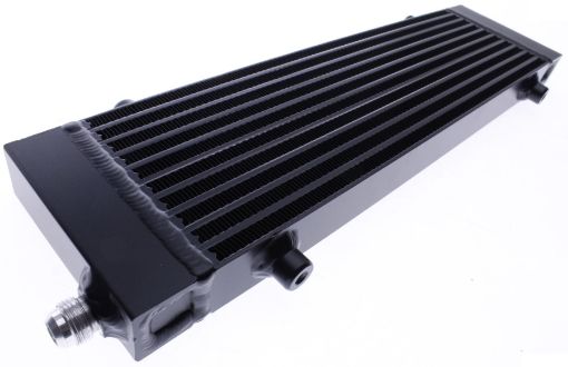 Bild på Universal Dual Pass bar & Plate Oil Cooler - Large - Sort - AN10 - High Flow