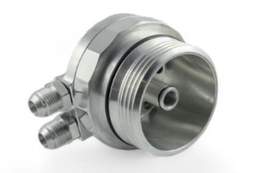 Bild på CNC Machined Oil Filter Cap with Oil Cooler AN-10 Fittings for VAG 3.0 TDI - 059115389AD