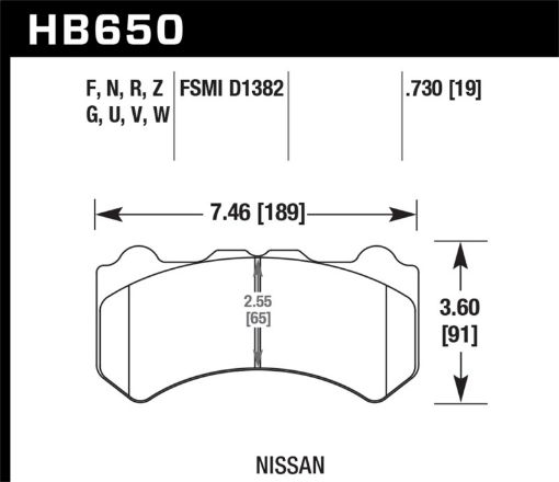 Bild på Hawk DTC - 80 09 - 11 Nissan GT - R Motorsports Front Brake Pads