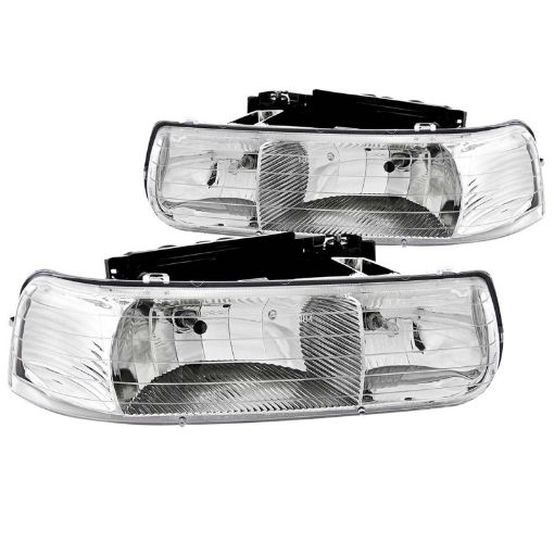 Bild på ANZO 1999 - 2002 Chevrolet Silverado 1500 Crystal Headlights Chrome