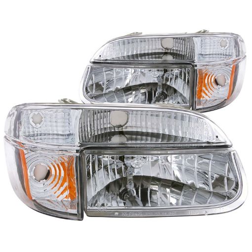 Bild på ANZO 1995 - 2001 Ford Explorer Crystal Headlights Chrome w Corner Lights 2pc