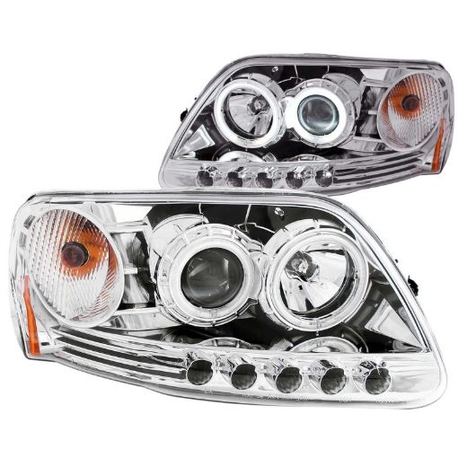 Bild på ANZO 1997.5 - 2003 Ford F - 150 Projector Headlights w Halo Chrome 1pc