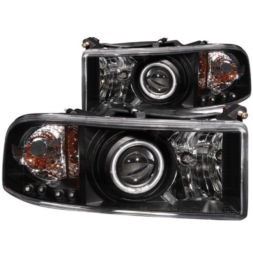 Bild på ANZO 1994 - 2001 Dodge Ram Projector Headlights w Halo Black