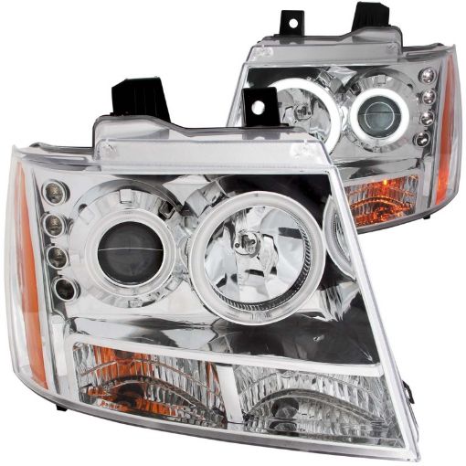 Bild på ANZO 2007 - 2013 Chevrolet Avalanche Projector Headlights w Halo Chrome