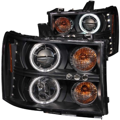 Bild på ANZO 2007 - 2013 Gmc Sierra 1500 Projector Headlights w Halo Black