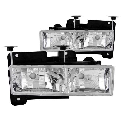 Bild på ANZO 1988 - 1998 Chevrolet C1500 Crystal Headlights Chrome wo Bulbs