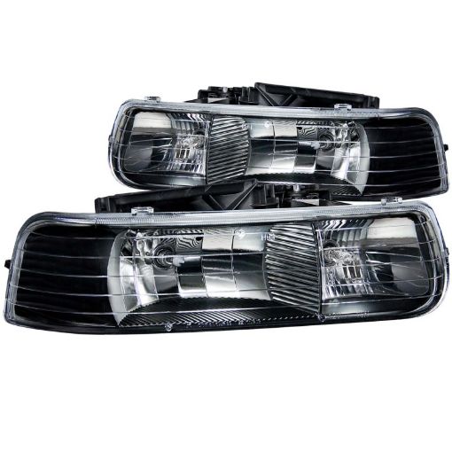 Bild på ANZO 1999 - 2002 Chevrolet Silverado 1500 Crystal Headlights Black