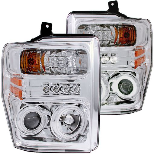 Bild på ANZO 2008 - 2010 Ford F - 250 Projector Headlights w Halo Chrome (CCFL)