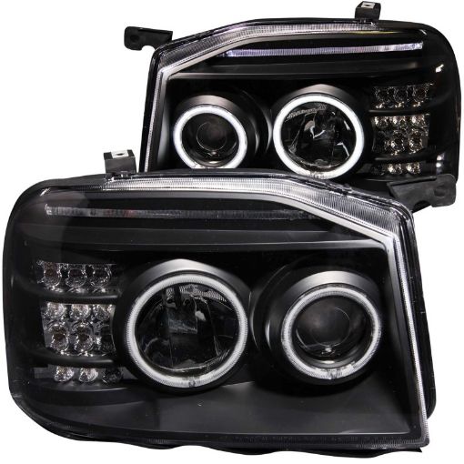 Bild på ANZO 2001 - 2004 Nissan Frontier Projector Headlights w Halo Black (CCFL)