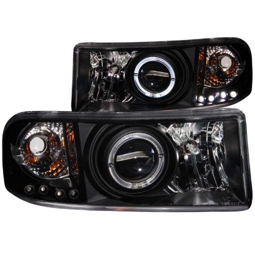 Bild på ANZO 1994 - 2001 Dodge Ram Projector Headlights w Halo Black