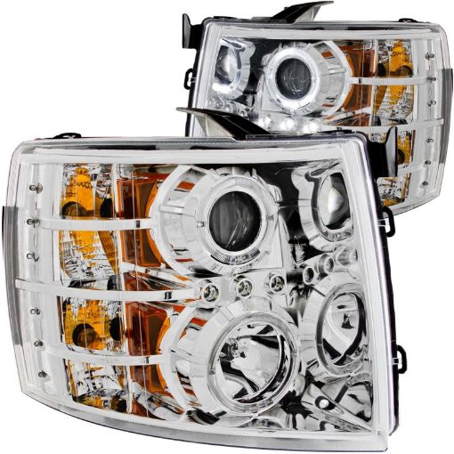 Bild på ANZO 2007 - 2013 Chevrolet Silverado 1500 Projector Headlights w Halo Chrome