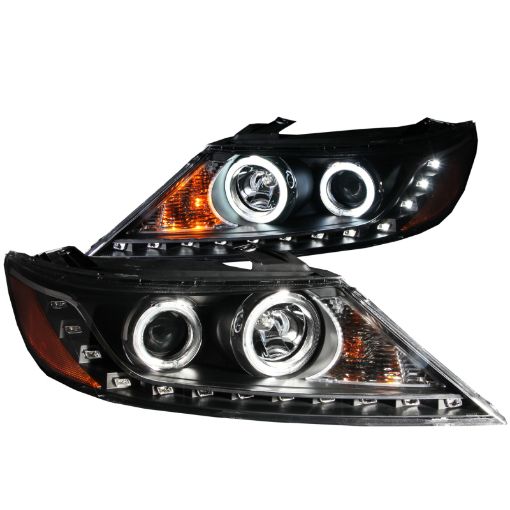 Bild på ANZO 2011 - 2013 Kia Sorento Projector Headlights w Halo Black (CCFL)