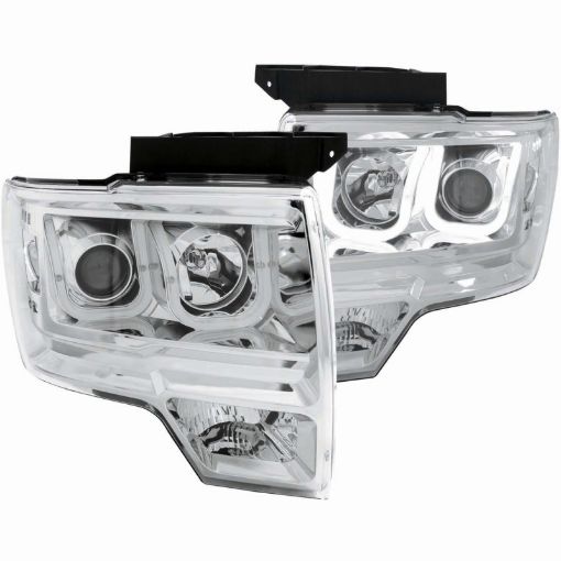 Bild på ANZO 2009 - 2014 Ford F - 150 Projector Headlights w U - Bar Chrome