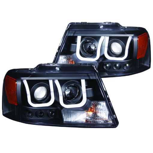 Bild på ANZO 2004 - 2008 Ford F - 150 Projector Headlights w U - Bar Black