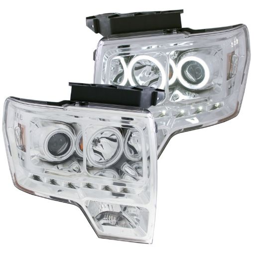 Bild på ANZO 2009 - 2014 Ford F - 150 Projector Headlights w Halo Chrome (CCFL) G2