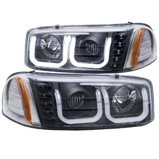 Bild på ANZO 1999 - 2006 Gmc Sierra 1500 Projector Headlights w U - Bar Black