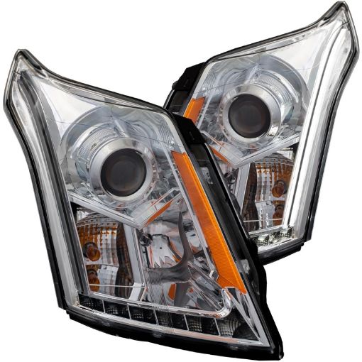 Bild på ANZO 2010 - 2015 Cadillac Srx Projector Headlights w Plank Style Design Chrome