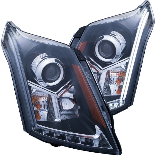 Bild på ANZO 2010 - 2015 Cadillac Srx Projector Headlights w Plank Style Design Black