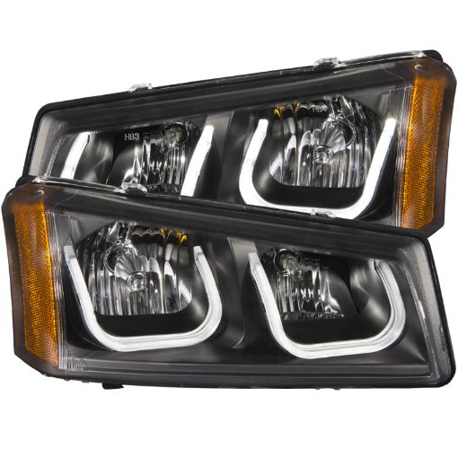 Bild på ANZO 2003 - 2006 Chevrolet Silverado 1500 Projector Headlights w U - Bar Black