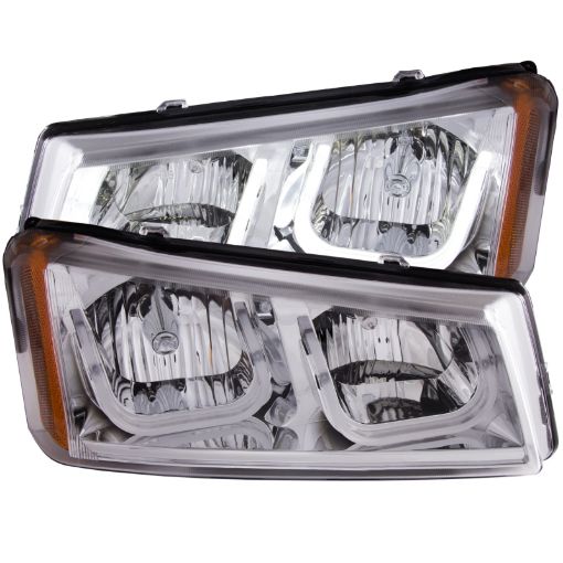 Bild på ANZO 2003 - 2006 Chevrolet Silverado 1500 Projector Headlights w U - Bar Chrome