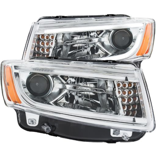 Bild på ANZO 2014 - 2015 Jeep Grand Cherokee Projector Headlights w Plank Style Design Chrome