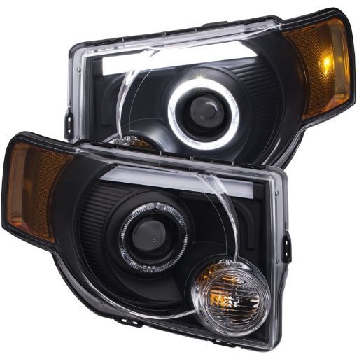 Bild på ANZO 2008 - 2012 Ford Escape Projector Headlights w Halo Black