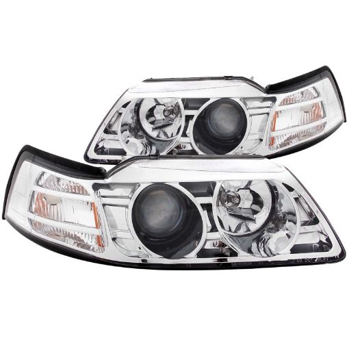 Bild på ANZO 1999 - 2004 Ford Mustang Projector Headlights Chrome