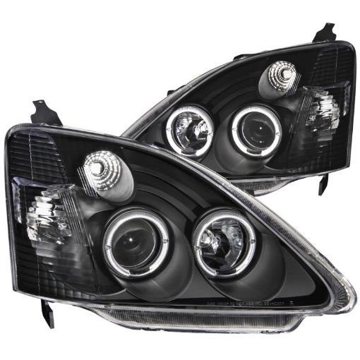 Bild på ANZO 2002 - 2004 Honda Civic Projector Headlights w Halo Black