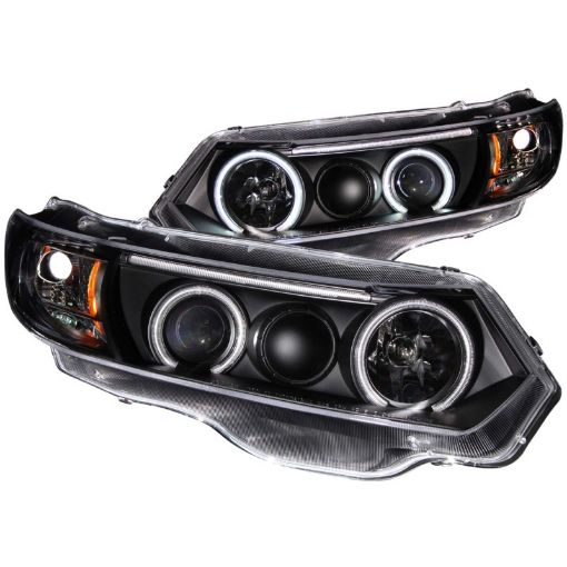 Bild på ANZO 2006 - 2011 Honda Civic Projector Headlights w Halo Black (CCFL)