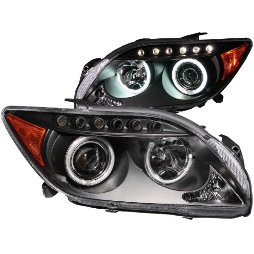 Bild på ANZO 2005 - 2010 Scion Tc Projector Headlights w Halo Black (CCFL)