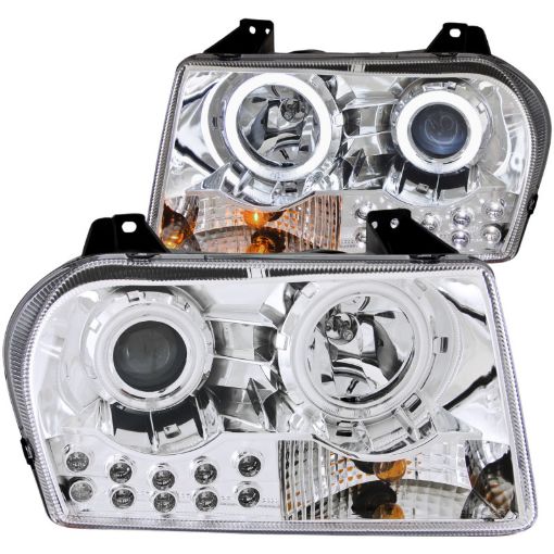 Bild på ANZO 2005 - 2010 Chrysler 300 Projector Headlights w Halo Chrome