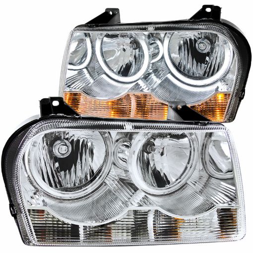 Bild på ANZO 2005 - 2010 Chrysler 300 Crystal Headlights w Halo Chrome (CCFL)