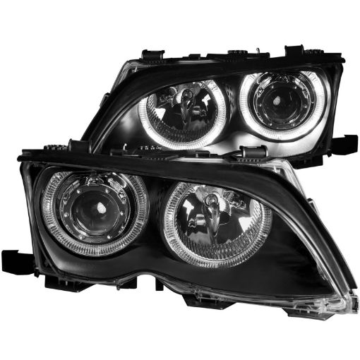 Bild på ANZO 2002 - 2005 BMW 3 Series E46 Projector Headlights w Halo Black