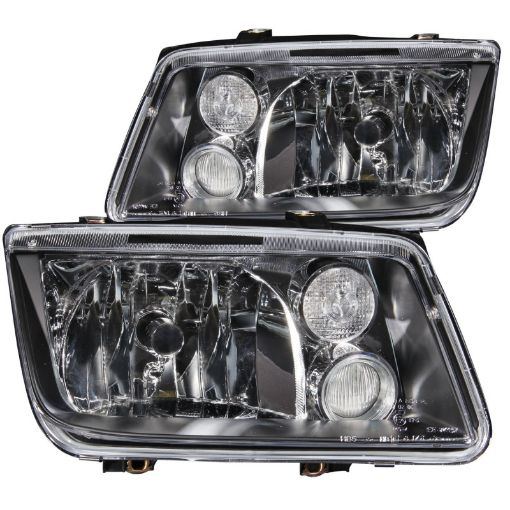 Bild på ANZO 1999 - 2005 Volkswagen Jetta Crystal Headlights Black wo Bulbs