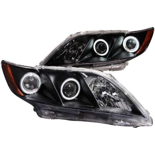 Bild på ANZO 2007 - 2009 Toyota Camry Projector Headlights w Halo Black