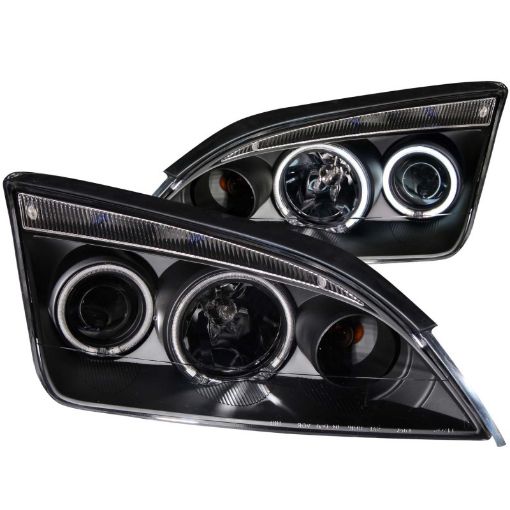 Bild på ANZO 2005 - 2007 Ford Focus Projector Headlights w Halo Black