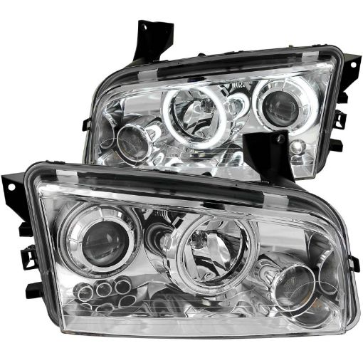 Bild på ANZO 2006 - 2010 Dodge Charger Projector Headlights w Halo Chrome (CCFL)