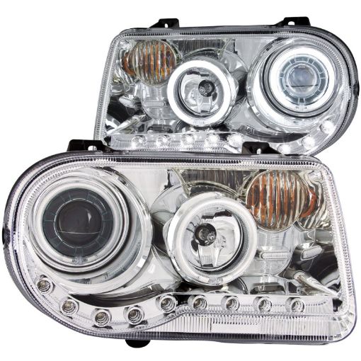 Bild på ANZO 2005 - 2010 Chrysler 300C Projector Headlights w Halo Chrome (CCFL) G2