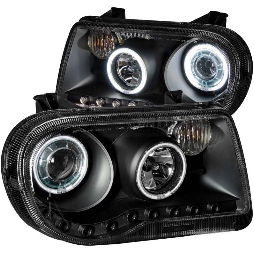 Bild på ANZO 2005 - 2010 Chrysler 300C Projector Headlights w Halo Black (CCFL) G2