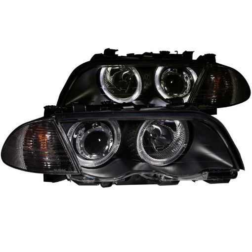 Bild på ANZO 1999 - 2001 BMW 3 Series E46 Projector Headlights w Halo Black (CCFL)