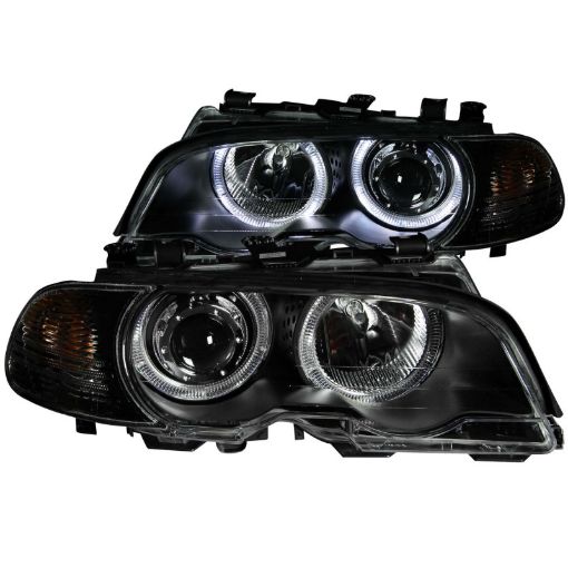 Bild på ANZO 2000 - 2003 BMW 3 Series E46 Projector Headlights w Halo Black