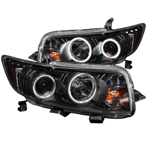 Bild på ANZO 2008 - 2010 Scion Xb Projector Headlights w Halo Black