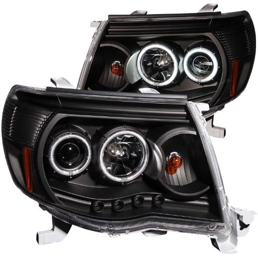 Bild på ANZO 2005 - 2011 Toyota Tacoma Projector Headlights w Halo Black