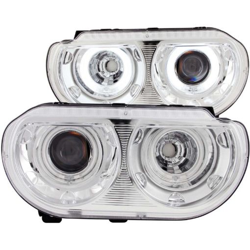 Bild på ANZO 2008 - 2014 Dodge Challenger Projector Headlights w Halo Chrome (CCFL)