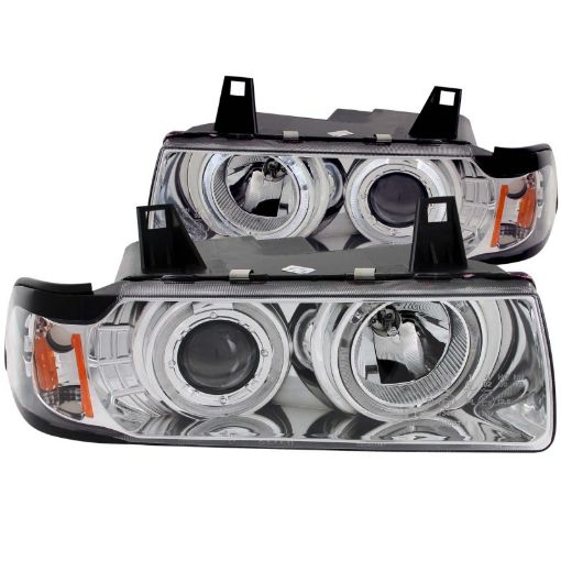 Bild på ANZO 1992 - 1998 BMW 3 Series E36 Projector Headlights w Halo Chrome G2 1 pc