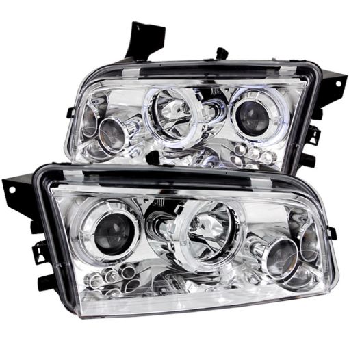 Bild på ANZO 2006 - 2010 Dodge Charger Projector Headlights w Halo Chrome