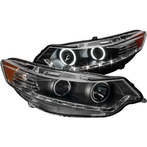 Bild på ANZO 2009 - 2012 Acura Tsx Projector Headlights w Halo Black (CCFL) (HID Compatible)