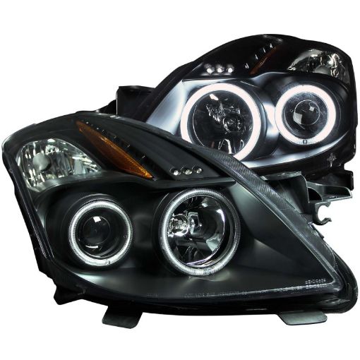 Bild på ANZO 2008 - 2009 Nissan Altima (2 Door ONLY) Projector Headlights w Halo Black (CCFL)